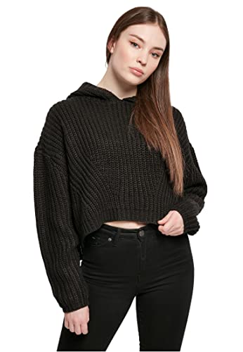 Urban Classics Damska bluza z kapturem dla kobiet, czarny, XS
