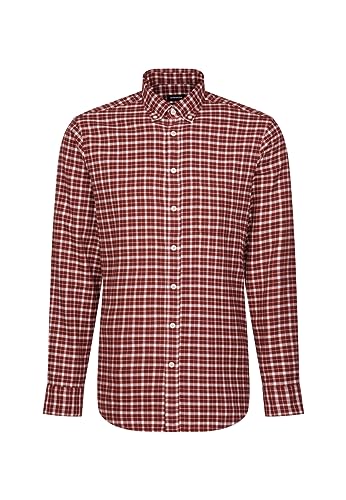 Seidensticker Męska koszula z długim rękawem o regularnym kroju, pomarańczowy, M