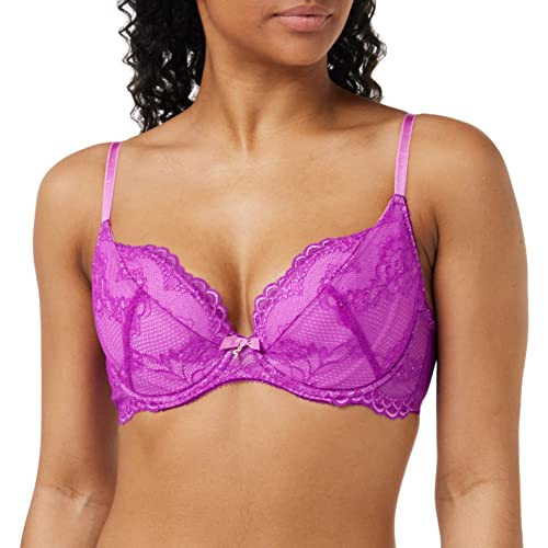 Gossard Superboost Koronkowy wyściełany biustonosz plunge Orchid 32DD, Orchidea, 70E