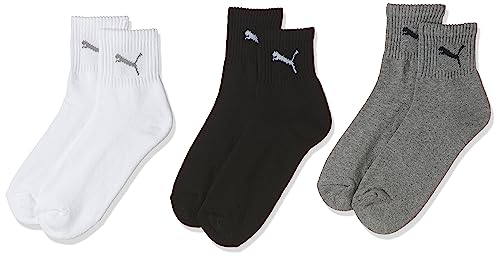Puma Skarpety uniseks Short Crew 3 pary, szary/biały/czarny, 42 EU