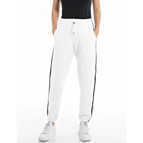 Replay Damskie spodnie do biegania, 001 White, XL