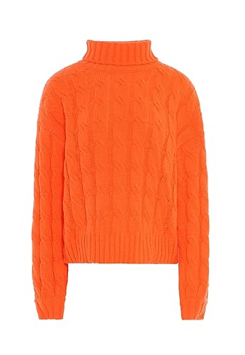 myMo Damski sweter z golfem pomarańczowy XL/XXL, pomarańczowy, XL