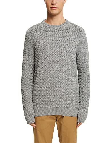 ESPRIT Sweter męski, 039/Medium Grey 5, XXL