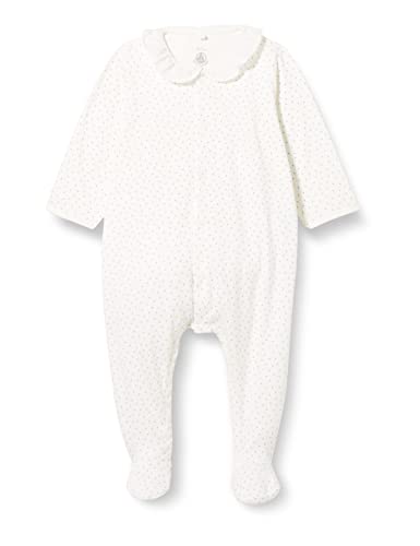 Petit Bateau bawełna w kropki 9 miesięcy, Marshmallow White/Edna Blue, 9 miesięcy