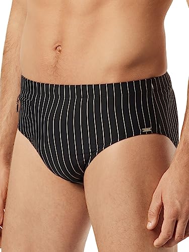 Schiesser Męskie spodenki kąpielowe z wężem Badehose, Czarny, 4XL