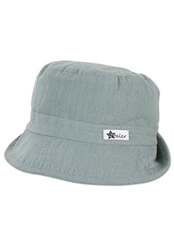 Sterntaler Unisex dziecięcy kapelusz rybacki, lniany charakter, czapka dziecięca, zielona, normalna, zielony, 43