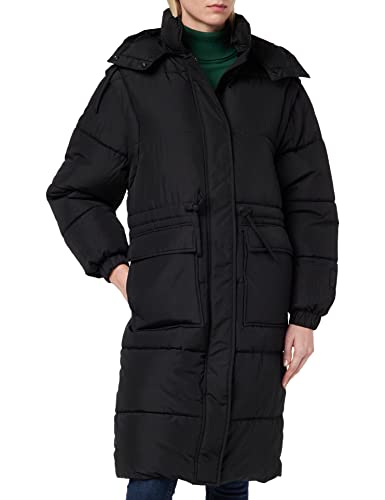 TOM TAILOR Denim Damski Płaszcz zimowy z kapturem 1032688, 14482 - Deep Black, S