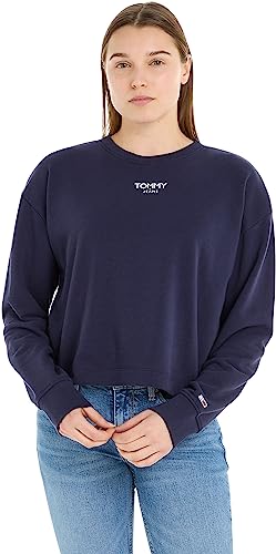 Tommy Jeans Damska bluza z logo Tjw RLX CRP Ess, Ciemna granatowa, XS