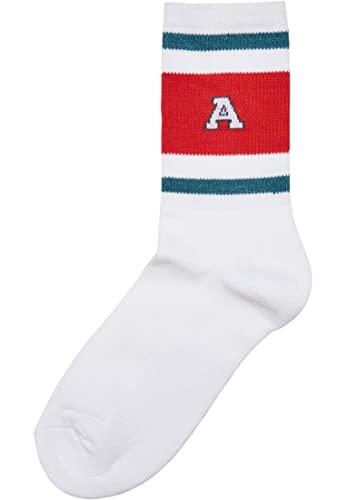 Urban Classics Skarpety unisex College Team, niebieski/biały (Bottlegreen/Hugered/White), 39-42 EU