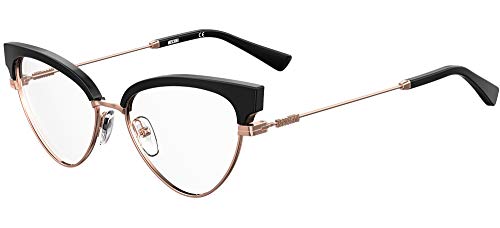 MOSCHINO MOS560 Okulary, Czarne, 52 damskie, Czarny