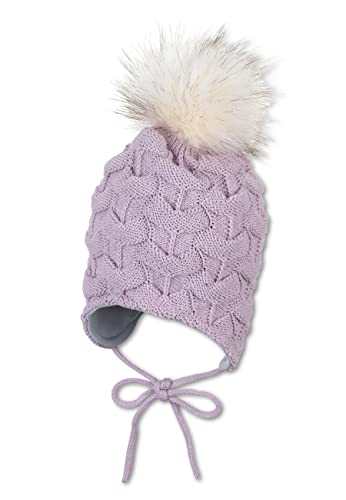 Sterntaler Dziewczęca czapka z dzianiny z pomponem, bez, 51 cm