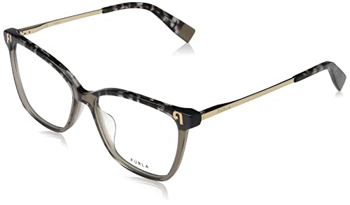 Furla Damskie okulary przeciwsłoneczne Vfu543, wzór Light Havana-szary, 66, Wzór Light Havana-szary