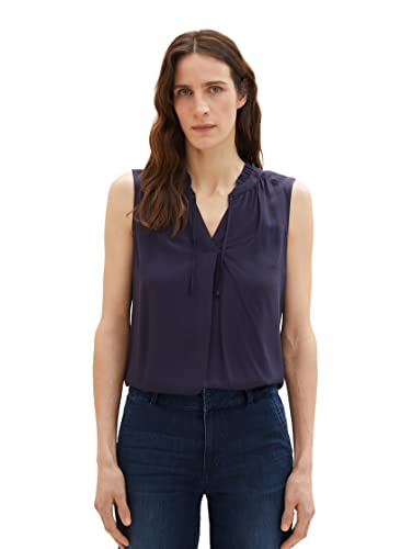 TOM TAILOR Damska 1037431 bluzka, 10668-Sky Captain Blue, 34, 10668 - Sky Captain Blue, 34