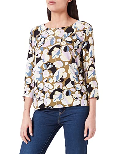 TOM TAILOR Damski Bluzka z nadrukiem na całej powierzchni 1030331, 29151 - Olive Colorful Floral Design, 36