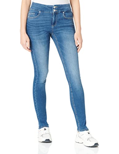 ONLY Onlblush Mid Sk Wide W/B DNM Pimbox damskie spodnie jeansowe, niebieski (medium blue denim), (XS) W / 34L
