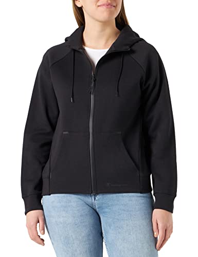 Champion Damska bluza z kapturem Legacy American Tech X-pro Interlock Full Zip, czarna, XS, czarny, XS