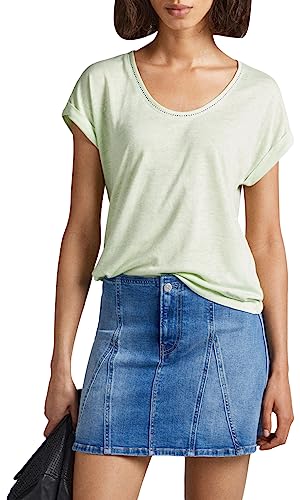 Pepe Jeans Koszulka damska Adelaide, Zielony (Bleach Green), XS