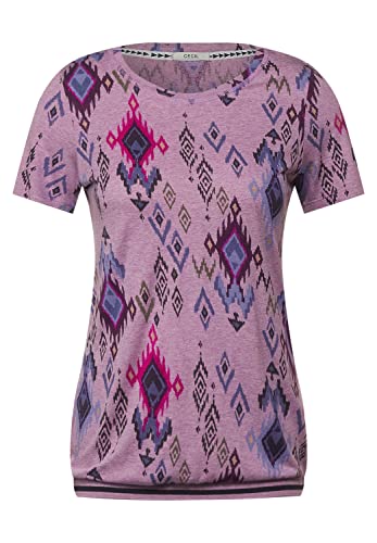 Cecil Damska koszulka wiskozowa B318004, Light Berry Melange, S