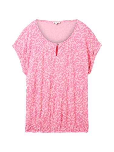 TOM TAILOR T-shirt damski, 31745 - Pink Geo Design, XL