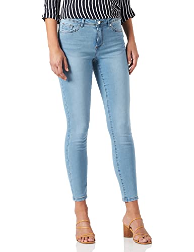 VERO MODA Jeansy damskie Slim Fit VMTANYA Normalny Waist, niebieski (jasnoniebieski), L