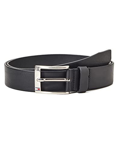 Tommy Hilfiger Pasek męski New Aly Belt skórzany pasek, czarny (czarny), 100