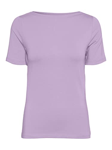 VERO MODA Women's VMPANDA MODAL S/S TOP NOOS T-Shirt, Orchid Bloom, L, Orchid Bloom, L