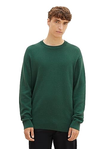 TOM TAILOR Denim sweter męski, 10778 – zielony Hunter Green, S