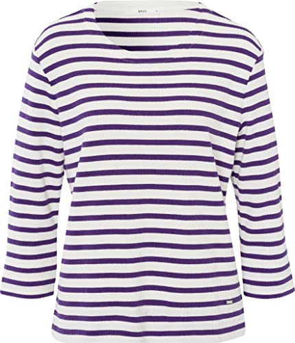 BRAX Damska bluza w stylu Bonnie Cotton Structure Striped, ametyst, 40