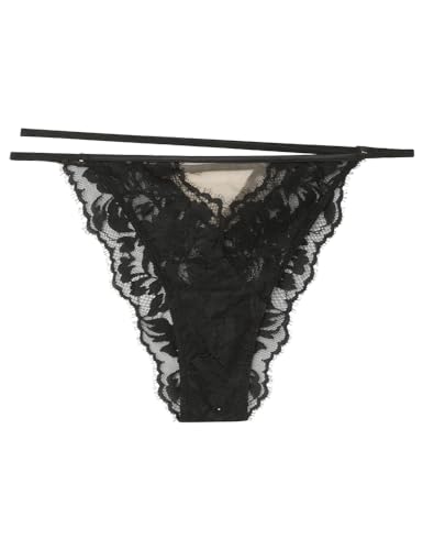 Women'secret Brazylijski Majtki Pasek Koronka Czarny, czarny, S