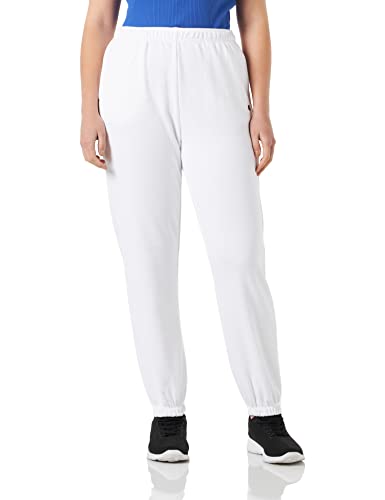 Champion Damskie spodnie treningowe Rochester 1919 z wysokim stanem, Boyfriend Elastic Cuff, białe, L, biały, L