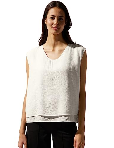 Street One Damska bluzka o wyglądzie warstwowym, Off White, 42