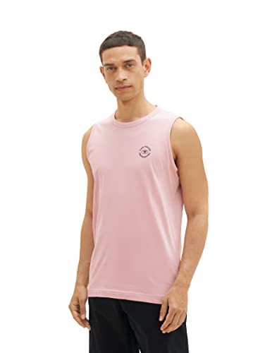 TOM TAILOR Męski 1037261 tank top, 11055-Morning Pink, XL, 11055 – Morning Pink, XL