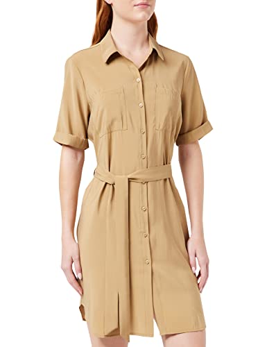 VERO MODA Vmveda S/S Short Shirt Dress WVN Ga luźna sukienka, Tigers Eye, M