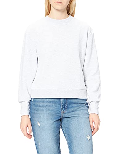 NA-KD okrągły rękaw Sweater kamizelka kombinezon damski, Grigio Melange, XXS