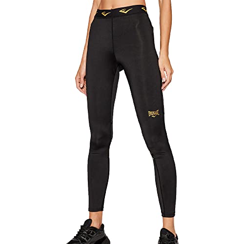 Everlast damskie spodnie do fitnessu Leonard spodnie sportowe, czarno-złote, rozmiar XS