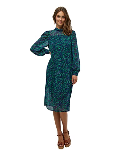 Peppercorn Damska sukienka Levi midi, jasnozielony nadruk, M, Jasnozielony nadruk, M