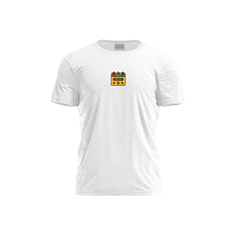 Bona Basics, Męski T-shirt z cyfrowym nadrukiem,% 100 bawełna, biały, na co dzień, męskie topy, rozmiar: S, biały, S