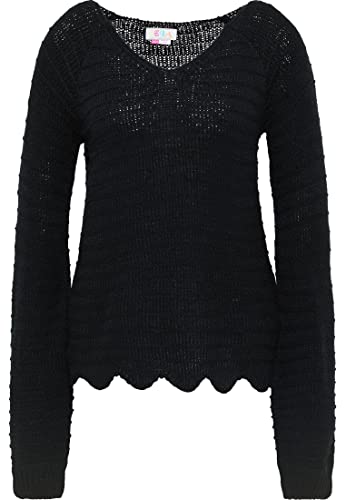 IZIA Damski sweter z dzianiny mahisha, czarny, M/L, czarny, M-L
