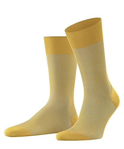 FALKE Mężczyźni Skarpety Fine Shadow M SO Bawełna z wzorem 1 Para, Żółty (Hot Ray 1282), 41-42