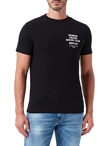 Replay T-shirt męski, 098 BLACK, XS