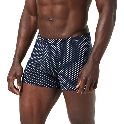 Schiesser Męskie szorty bokserki, kalesony, niebieski (ciemnoniebieski 803), 3XL