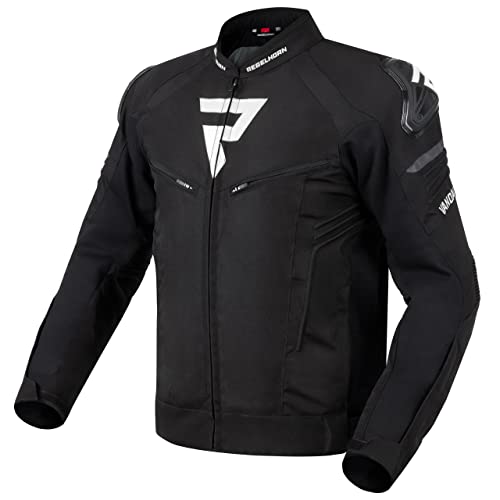 REBELHORN Vandal Kurtka Tekstylna, Czarny/Biały, 3XL Mężczyźni