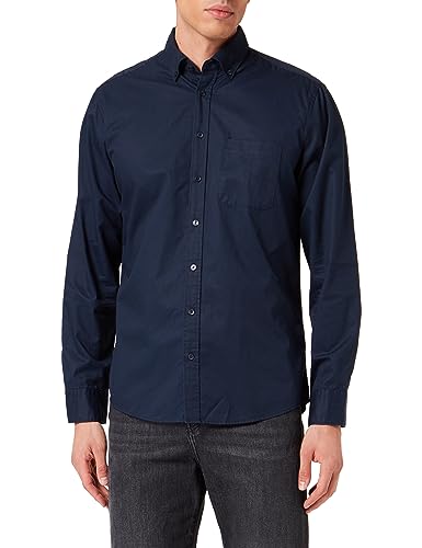 Seidensticker Męska koszula z długim rękawem Regular Fit, granatowy, L
