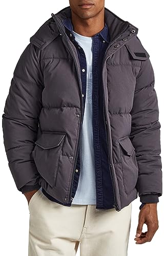 Pepe Jeans Kurtka męska Biel Puffer, Czarny (sprany w czarny), XS