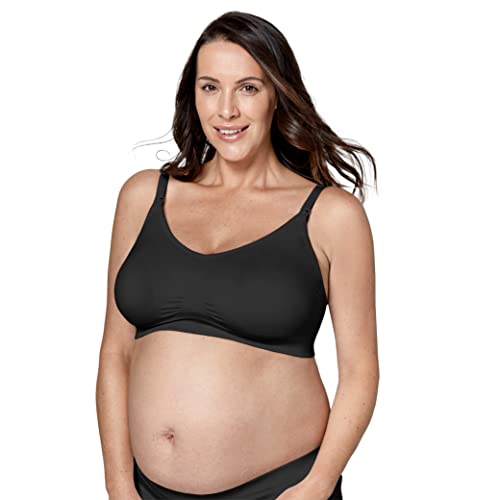 Medela Keep Cool Ultra biustonosz | Bezszwowy biustonosz ciążowy i karmienia z materiału Soft Touch z 6 strefami oddychania i dodatkowym wsparciem, czarny, XL