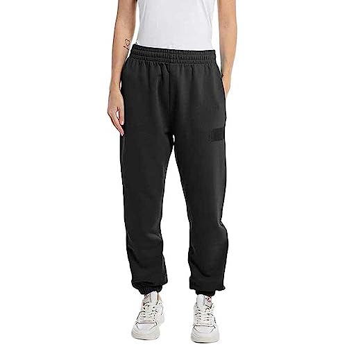 Replay Damskie spodnie swobodne, 098 BLACK, XL