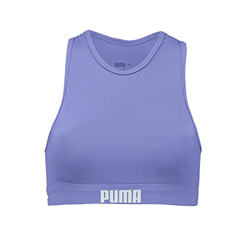 PUMA Women's Swimwear Racerback Bikini Top, elektryczny fioletowy, L, purpurowy elektryczny, L
