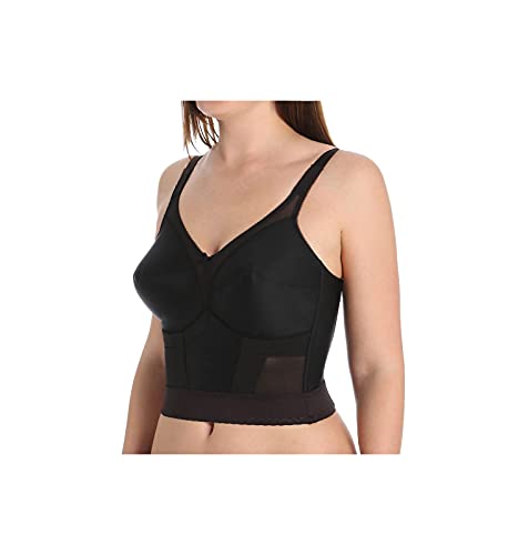 Carnival Damski pełny figurowy stanik długie biustonosze pełna figura długie zapięcie na podeszwie pasek miękki kubek bez fiszbin biustonosz