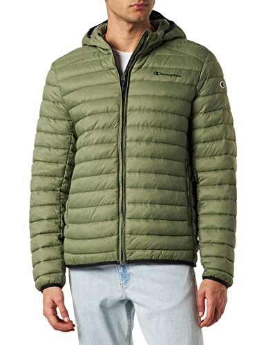 Champion Męska kurtka z kapturem Legacy Outdoor Small Logo, Zielony pistolet, XXL