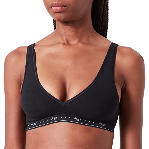 Sloggi Damski top sloggi 24/7 100 Top Crop Top, czarny, 36